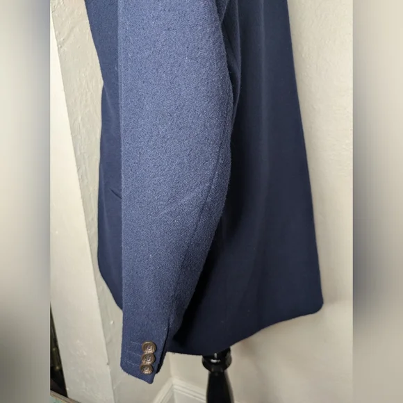 Vtg Celio Men's Wool Blend Navy Blue 3 Button Blazer Size Large
